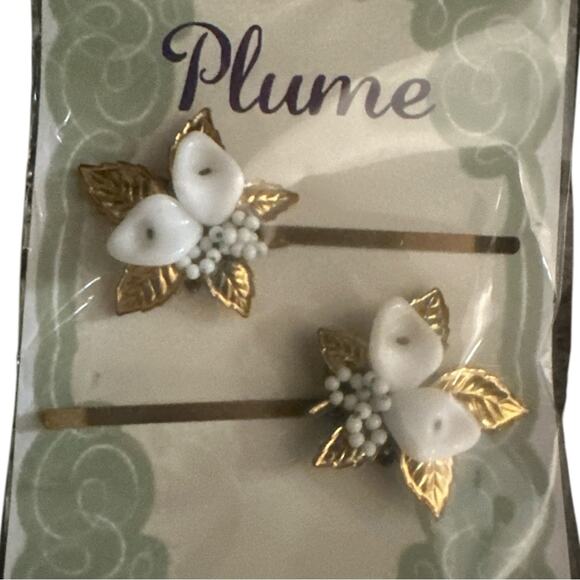 Romantic Floral Hair Pins Set Vintage Jewelry Bridal Winter Gift Coquette Girl - Picture 6 of 6